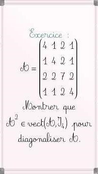 #Diagonalize a matrix by calculating its square to find its spectrum #bcpst #maths #cpge