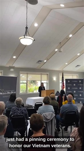 Hosted a pinning ceremony for Vietnam veterans at the Snohomish Senior Center. We must continue to honor their sacrifice & service to our nation. 🇺🇸 | Congresswoman Suzan DelBene