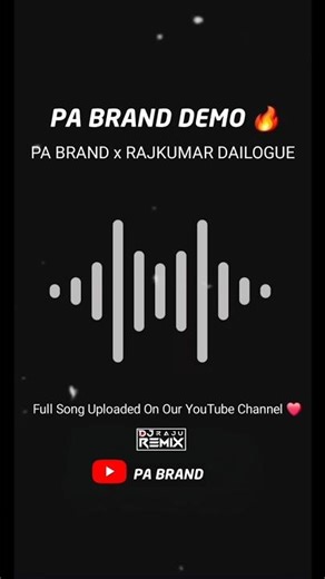 📢PA BRAND DEMO🔥 RAJKUMAR DAILOGUE DjRAJU#dj #padj #pabrand #djcompetition#padj #Day510