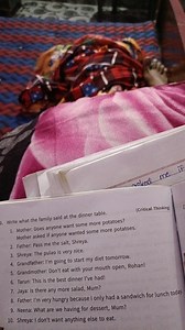Write what the family said at the dinner table.(Critical Think... | Filo