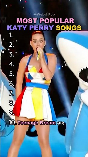 Most Popular Katy Perry Songs #katyperry #top10 #pop #ranking #popmusic #shorts #yt