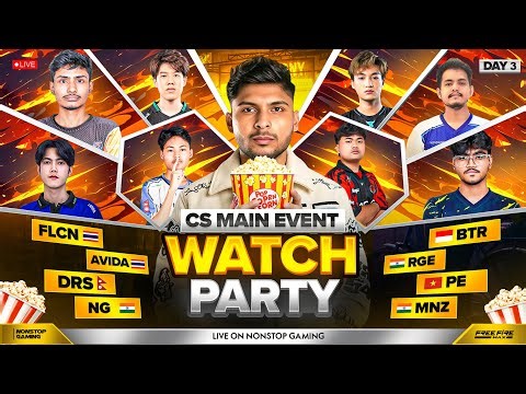 FFMAI CS QUARTER FINAL DAY-3 🔥 🇮🇳 WATCH PARTY 🍿 || RGE, NG, MNZ 🇮🇳 vs FLCN 🇹🇭, PE 🇻🇳 BTR 🇮🇩 DRS 🇳🇵