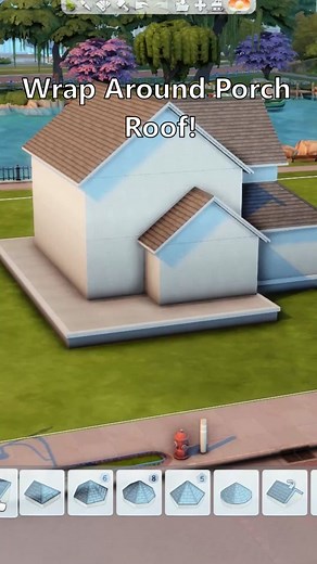 How to make a wrap around porch in The Sims 4! #sims4 #sims #simstok #sims4roof #sims4roofing #sims4buildhacks #sims4tipsandtricks #simsbuildideas #dizzymisslizzy_ #twitchstreamer