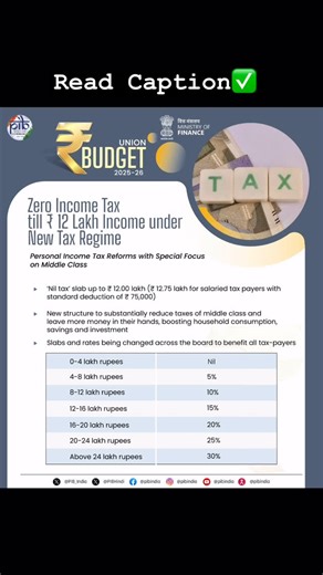 CS Aditya Singh Solanky on Instagram: "Zero Income Tax till 12 Lakh Income under New Tax Regime Slabs and rates being changed across the board to benefit all tax-payers New structure to substantially reduce taxes of middle class and leave more money in their hands, boosting household consumption, savings and investment ‘Nil tax’ slab up to 12 lakh (Rs 12.75 lakh for salaried tax payers with standard deduction of 75,000) CS, CA, CMA, Chartered Accountant, Company Secretary, Cost Accountant, Incom