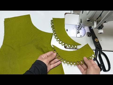 Very Beautiful & Easy Neck Design 2024 | New Pakistani Gala Design With Dori Loops & Pearls