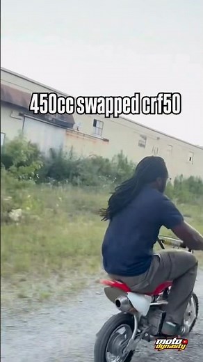 The Ultimate Mini Dirt Bike: CRF50 with a 450 He Said 👀 #pitbike #engineswap #dirtbike