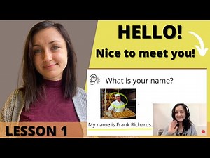 English Lesson 1 - Level A1 - Hello! Nice to meet you. || Follow Along Lesson