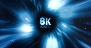 Abstract hyperspace speed up tunnel with 8K Ultra HD