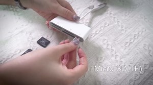 5-in-3 Memory Card Reader, Lightnin-Type C-USB A Three Connector to SD/TF/CF/Micro SD/XD/MS USB OTG Adapter, Multi Memory Card Reader for iPad/iPhone/Android/MacBook/PC with Mac/Windows/Linux/Android