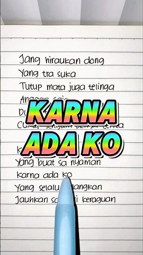Karna Ada Ko - New Gvme (Lyrics) || "Karna ada ko yang buat sa nyaman" || Viral Tiktok