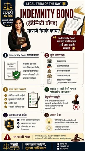 📜 Indemnity Bond (इंडेम्निटी बॉण्ड) म्हणजे नेमकं काय? | Legal Term Explained