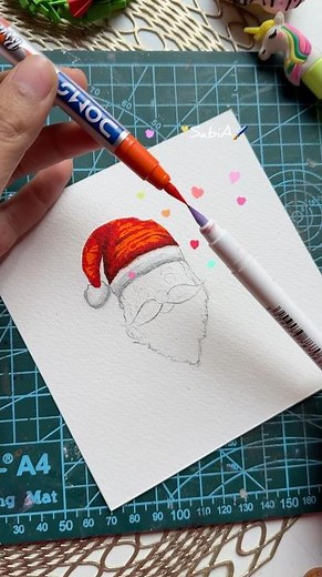 “😱Draw easiest SANTA🎅”#youtubeshorts