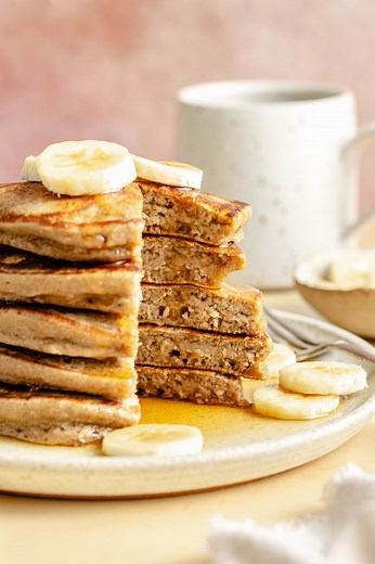 Healthy Banana Oatmeal Pancakes (made in the blender) | Ambitious Kitchen