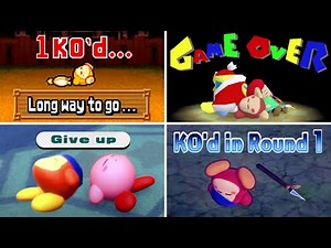 Evolution of Waddle Dee Game Over Screens in Kirby Games (2000-2025)