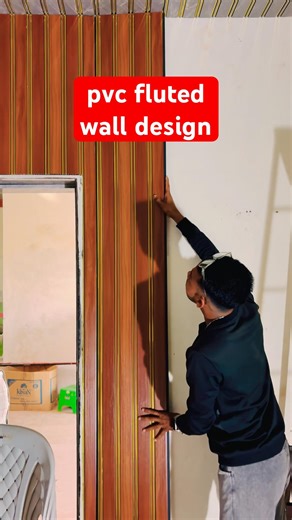 pvc fluted wall design | pvc wall work