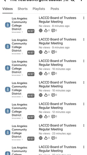 LACCD Board of Trustees Regular Meeting information