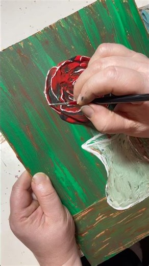 Acryl Rose Malprozess | Rose malen | Abstrakte Kunst | #malerei #painting #acrylicpainting