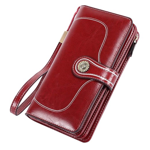 Wallet Women Leather Large Wallet Women Large Many compartments with cell phone compartment, RFID Women wallet with 26 card slots and zipper Wallets Long Women - Walmart.ca