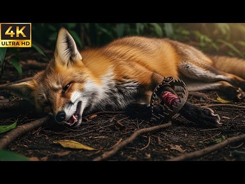 Red Fox with Leg Caught in Abandoned Trap | Wilderness Rescue