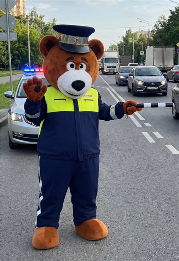 Cute bear mascot 🐻🚦 A friendly traffic patrol–style character revealed through a playful trending format — fun, approachable, and instantly eye-catching on camera. This bear traffic patrol mascot is perfect for events, festivals, family celebrations, brand activations, city promotions, and social media content. A cute animal character in a road patrol style outfit creates trust, attracts attention, and works perfectly for modern, trend-driven videos.