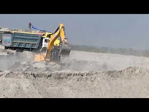 Fly ash loading ash pond NTPC.