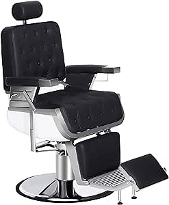 BarberPub Classic Modern Luxury Barber Chair Heavy Duty Reclining Hydraulic Hair Styling Chair for Barber Shop, Hair Salon,All Purpose Hydraulic Professional Beauty Spa Equipment 3833