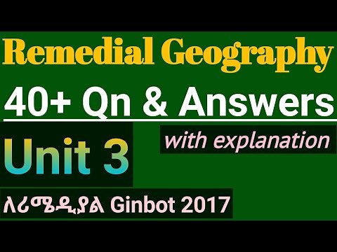 Remedial Geography Unit 3 |42 MCQ and Answers #remedialexam2017 #remedialtricks #remedialprogram