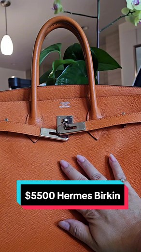 Hermes Birkin Bag Orange Clemence - A Rare Find at $5500