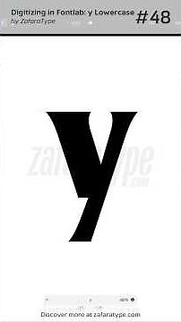 From Sketching to Digitizing: Designing the 'y' for Feldora Font #Shorts #Font #FontLab #Typography