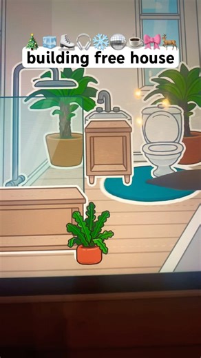 building free toca house💕🎄☃️❄️🪩☕️🕯️💋 #tocaboca #building #house #christmas #shorts #youtube