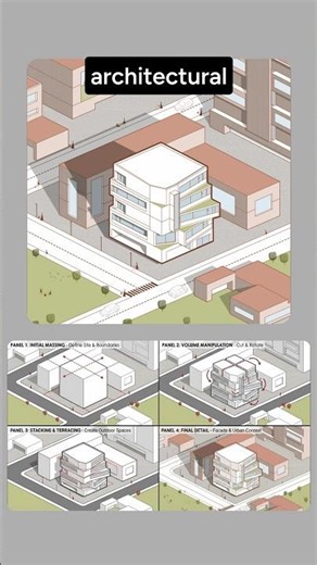 How to make Architectural Form Evolution Diagrams using Ai | Suapp Ai for creating diagram #archi
