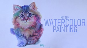 Watercolor art tutorial: Painting a sweet kitten with simple tips and pro techniques