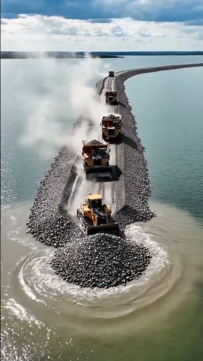 Extreme Rock Dumping & Bulldozer Power on Water Road – Most Satisfying Construction Moments