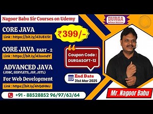 Nagoor Babu Sir CORE JAVA Courses on Udemy @399/-