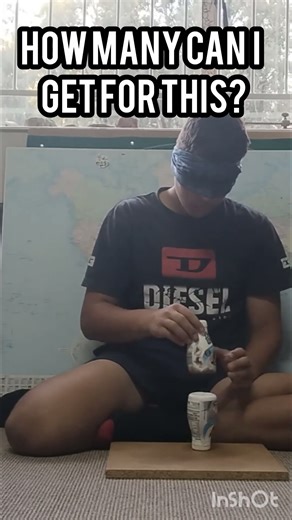 INSANE blindfolded bottle flip#dudeperfecttrickshots #bottleflip