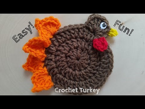 Super Easy Crochet Turkey Coaster | Thanksgiving Decoration | Crochet | Craft
