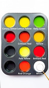 16K views · 113 reactions | Color Recipes From Just Kelly Green, Yellow, Brilliant Red and White #colormixing#satisfying #asmr #art | Painting Academy | Facebook