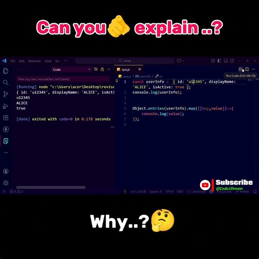 Using .map() on Objects? 🤯 JavaScript Trick You Didn't Know! 💻 #shorts #javascript