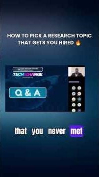 How to Pick a Research Topic That Gets You Hired 🔥