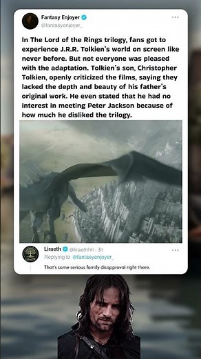 Tolkien’s Son Hated The Lord of the Rings Movies 😬 #LOTR #MovieFacts