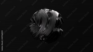 Black and white Abstract move. Abstract 3d seamless bright background in 4k. Simple geometry in cartoon creative style. Looped smooth animation, 3D render alpha channel