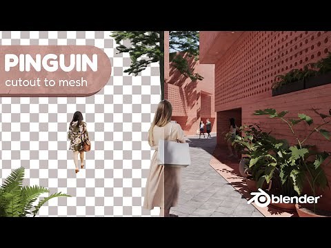 Pinguin - Cutout to mesh - Blender addon