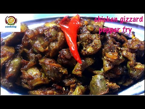 Chicken gizzard pepper fry dry/chicken gizzard recipe