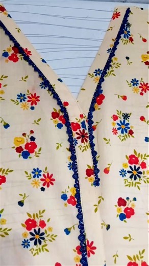 Simple V Placket Neck Design #shortsvideo