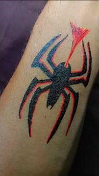 Spiderman Tattoo on Wrist 🕷️🔥 | Easy Gel Pen Tattoo Trick .#tattoo #art