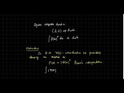 QM Lecture 06 : Square Integrable Functions