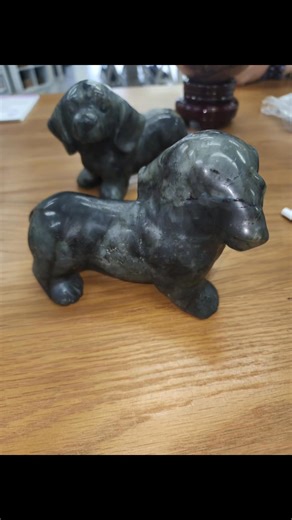 Labradorite Dachshund beautifully carved check these little guys out weighing 1kg each. 2 only. Won't last long. | Heavenly Scents Crystals
