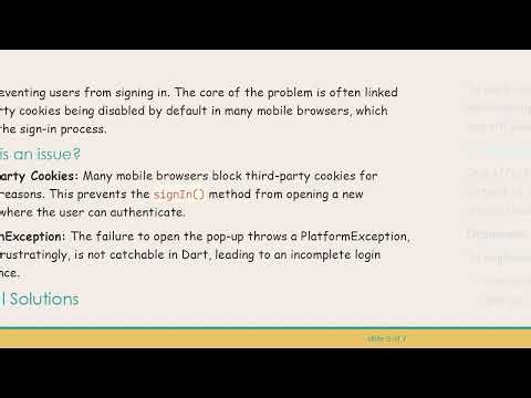 Solving the Flutter Web Google Sign In Issue on Mobile Browsers