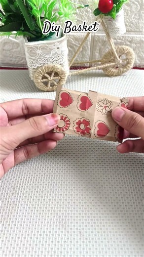 Diy Paper Basket | #diy #craft #papercraft #art #shorts #viral #handmade #basket #trending #ideas