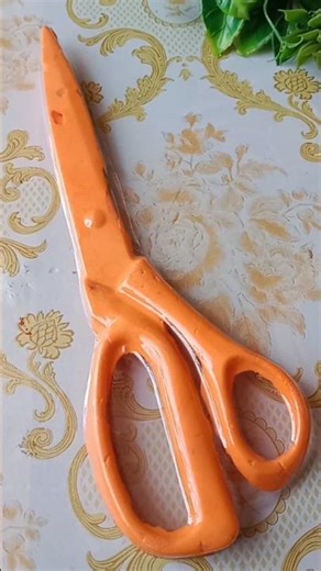 diy realistic scissors ✂️ making at home with clay art #trending #shorts #youtubeshorts